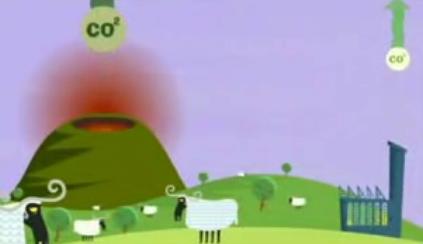 Depicting CO2 from a volcano